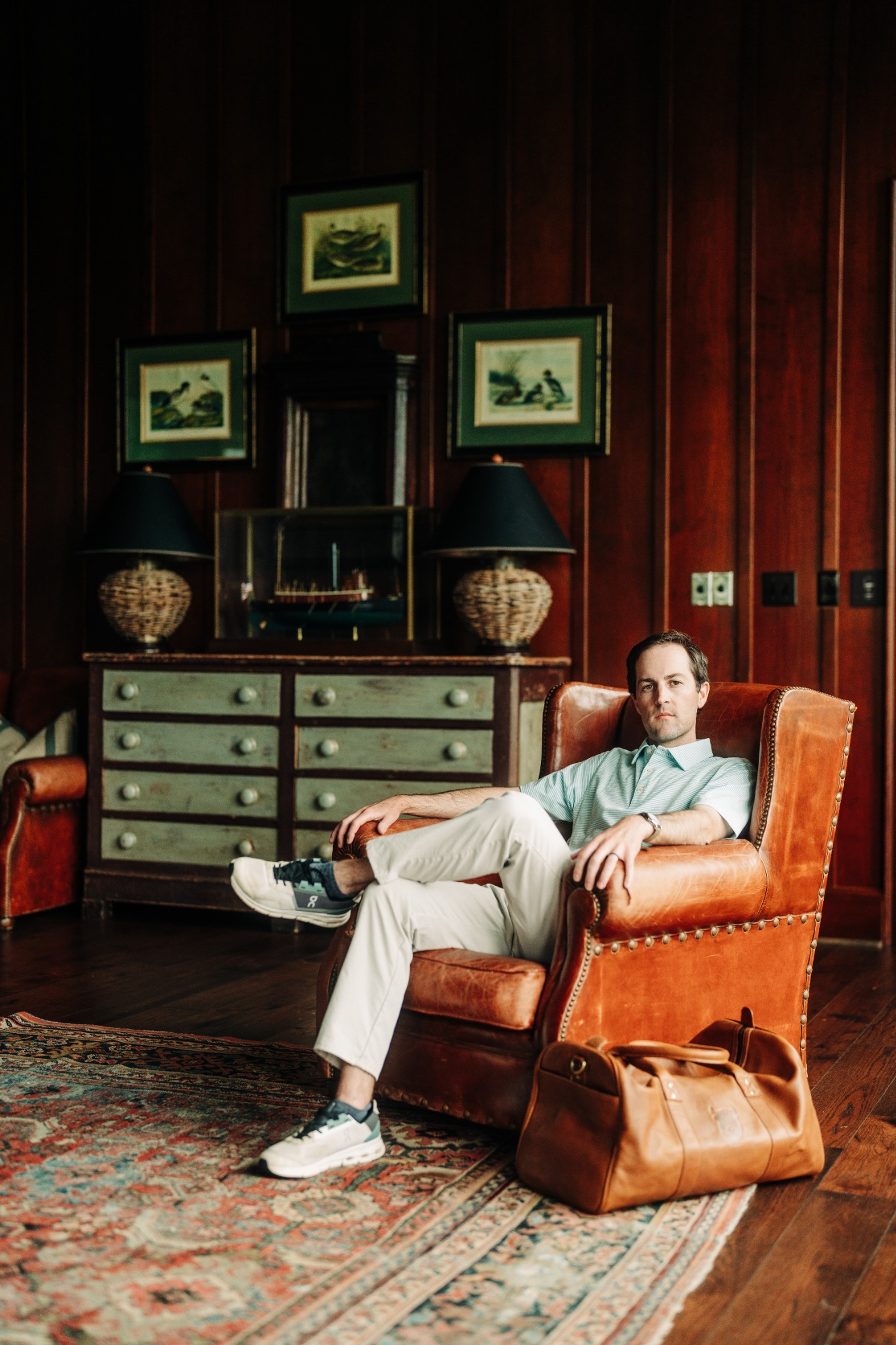 Mint Green & White Polo