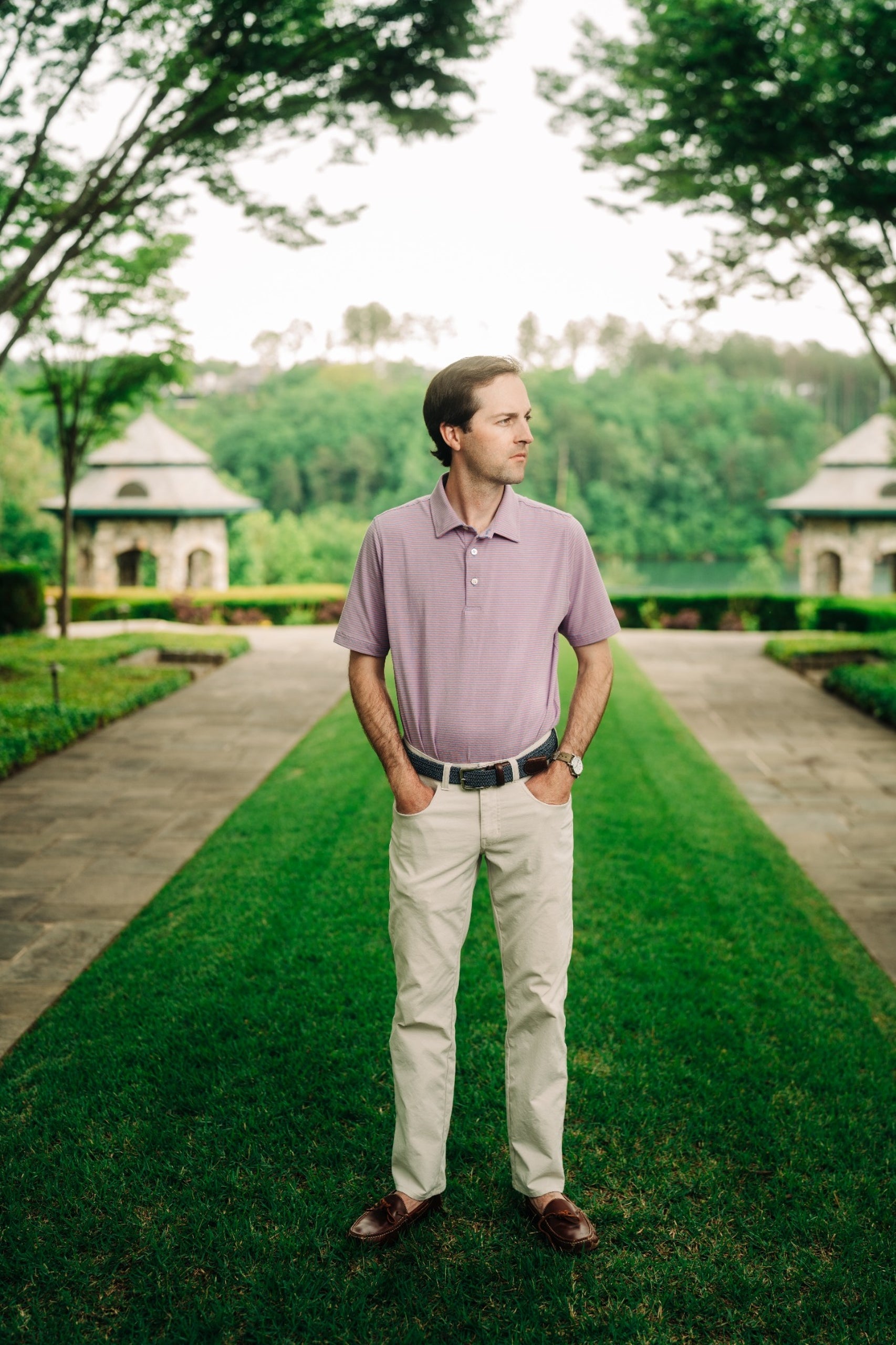 Sky Blue & Nantucket Red Polo