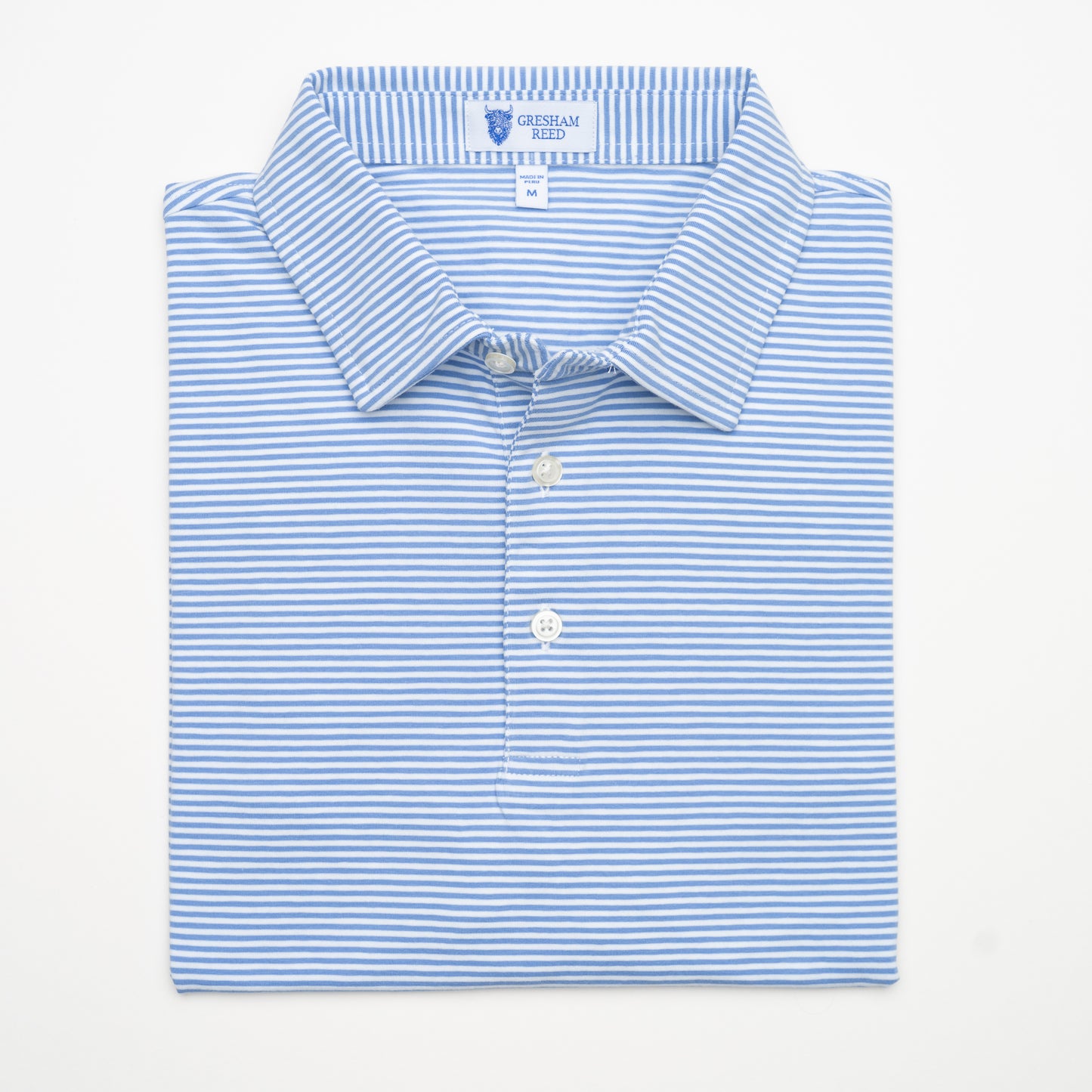Sky Blue & White Polo