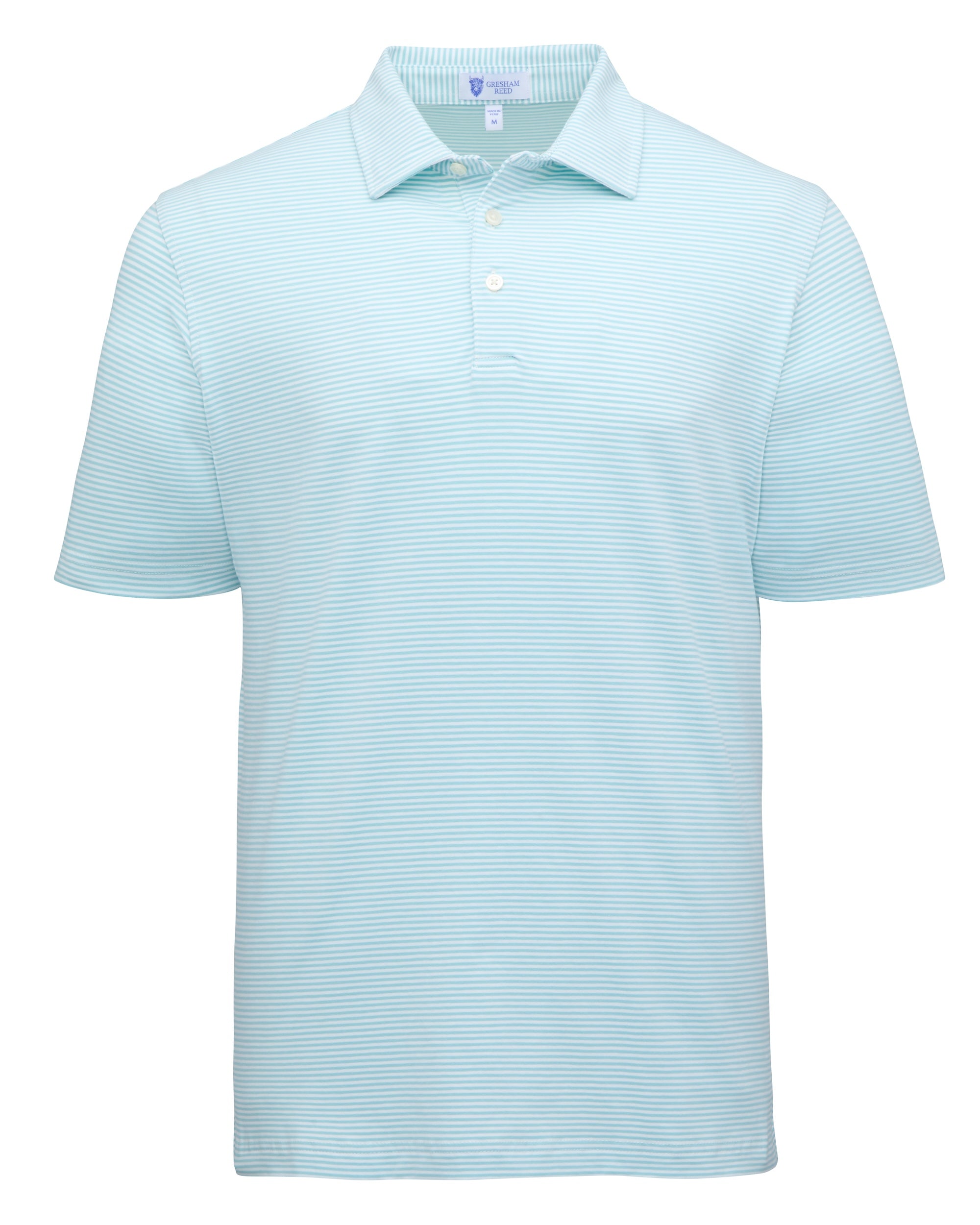 Mint Green & White Polo | Gresham Reed