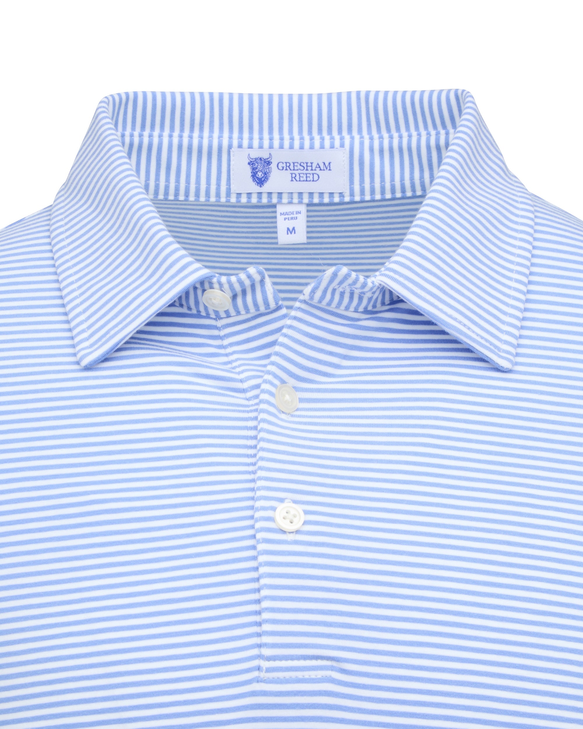 Sky Blue & White Polo