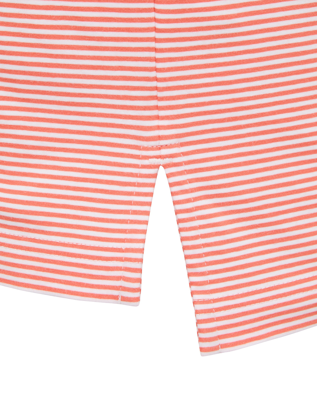 Orange & White Stripe Golf Polo