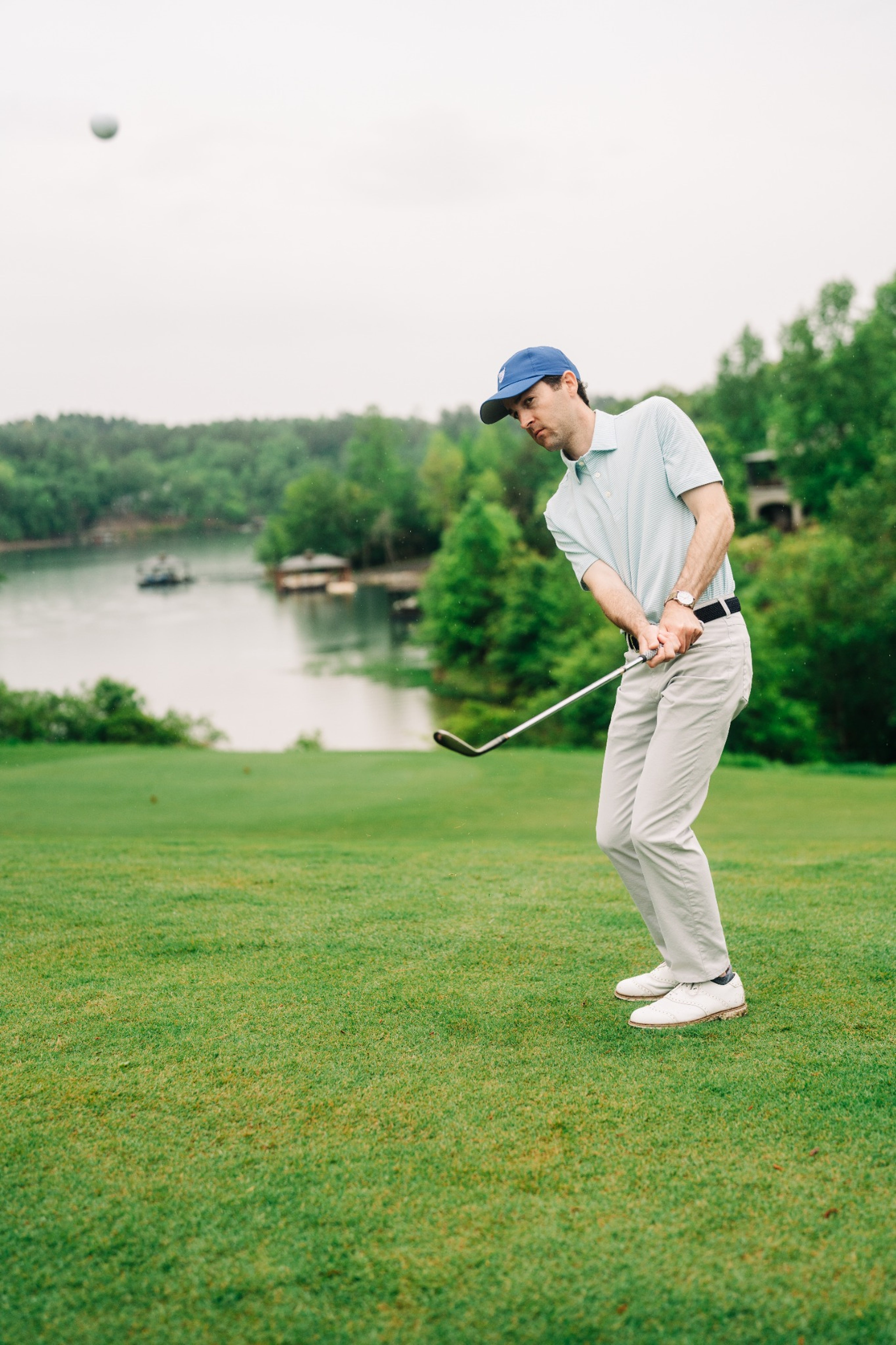 Mint Green & White Polo
