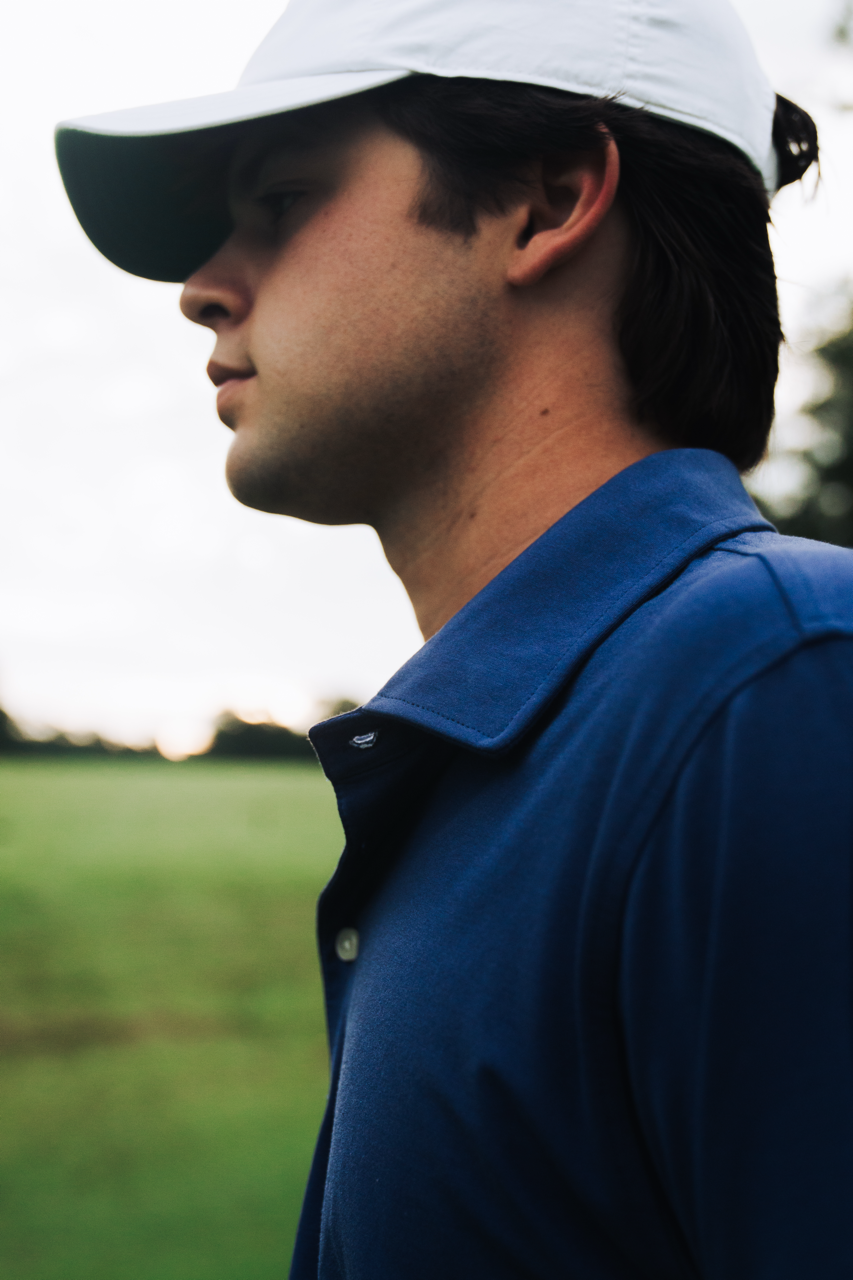 Navy Blue Pima Cotton Golf Polo