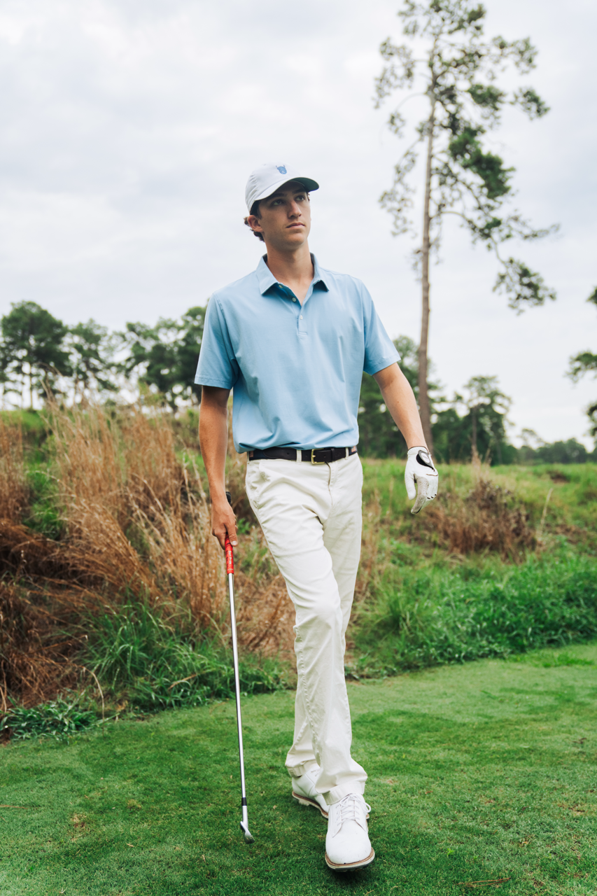 Coastal Blue Pima Cotton Golf Polo