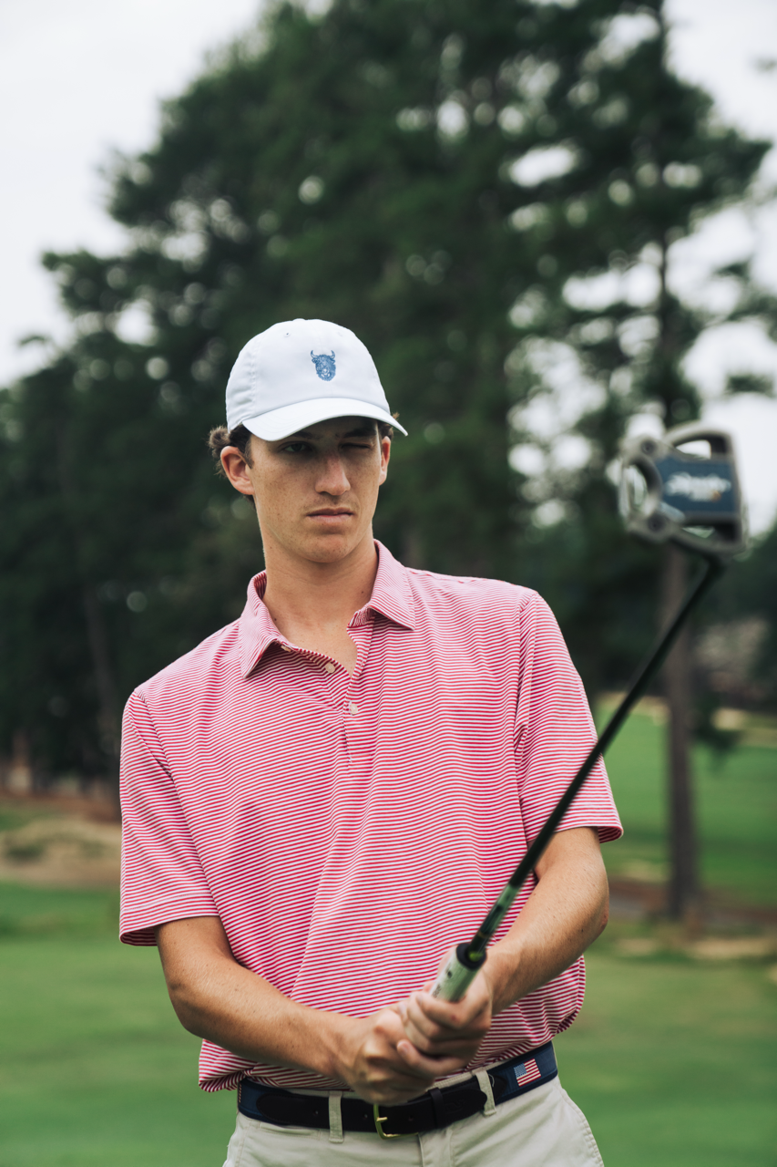 Pink & White Stripe Pima Cotton Golf Polo