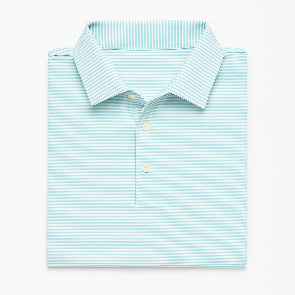 Mint Green & White Polo