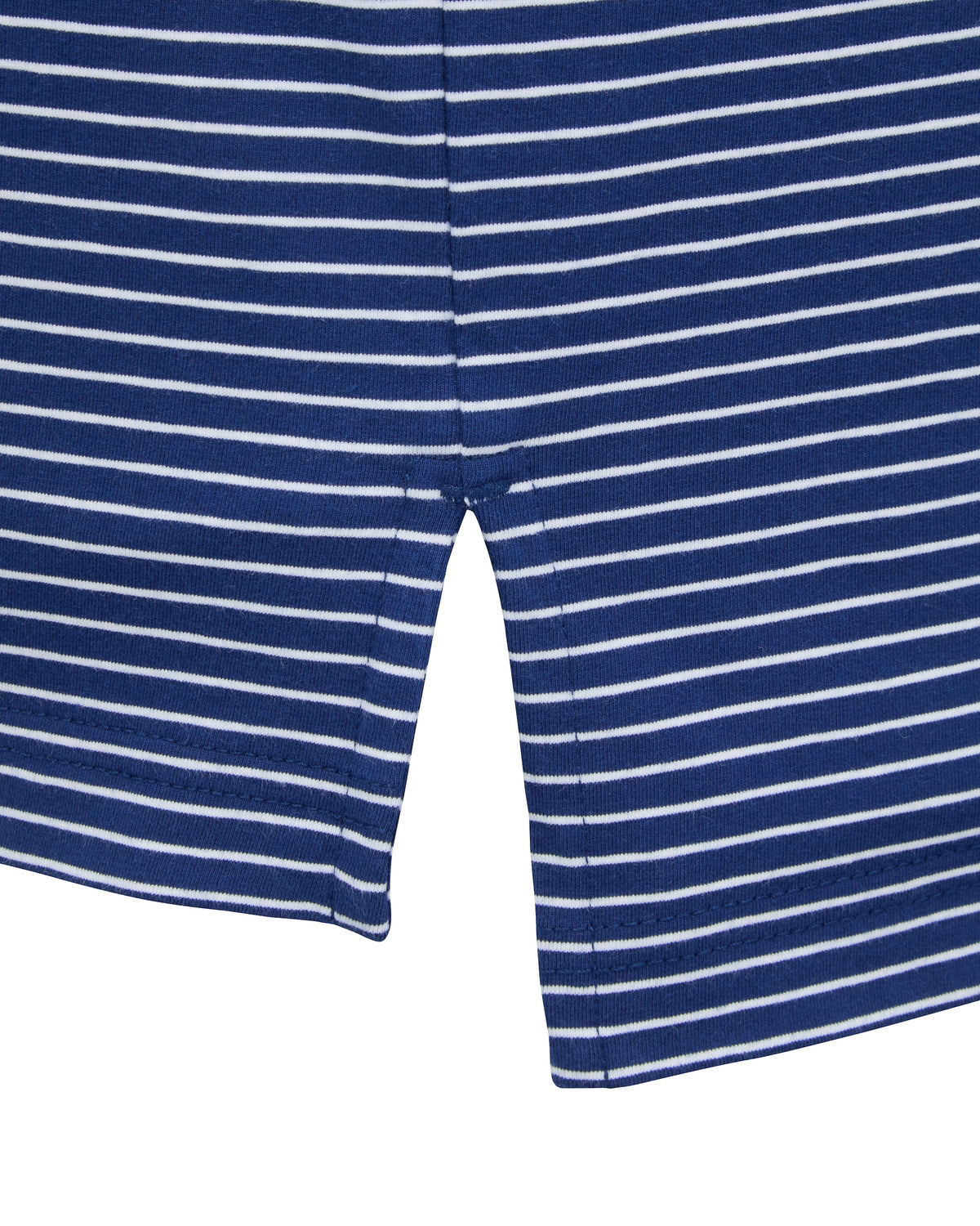 Navy & White Stripe Golf Polo