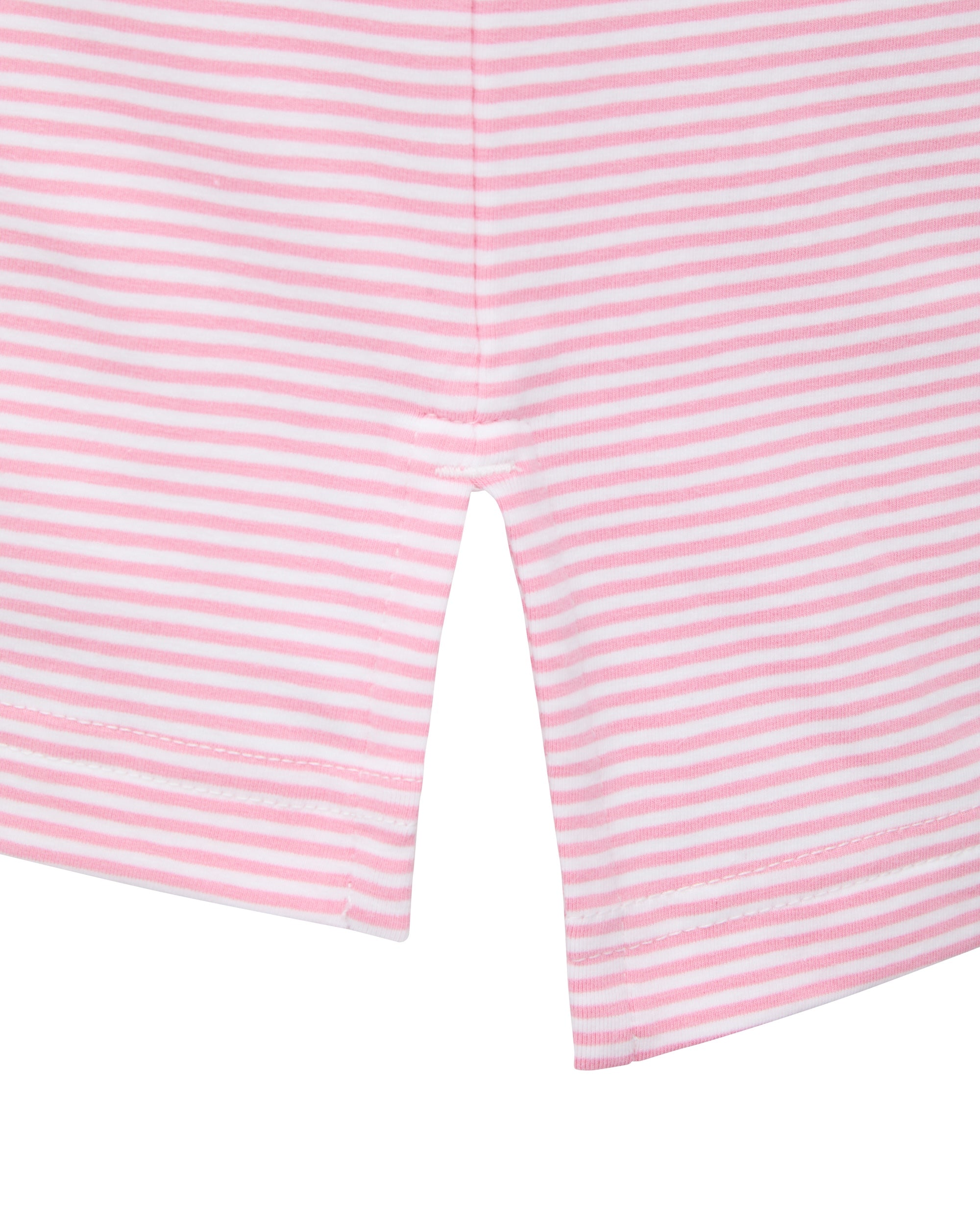 Pink & White Stripe Pima Cotton Golf Polo