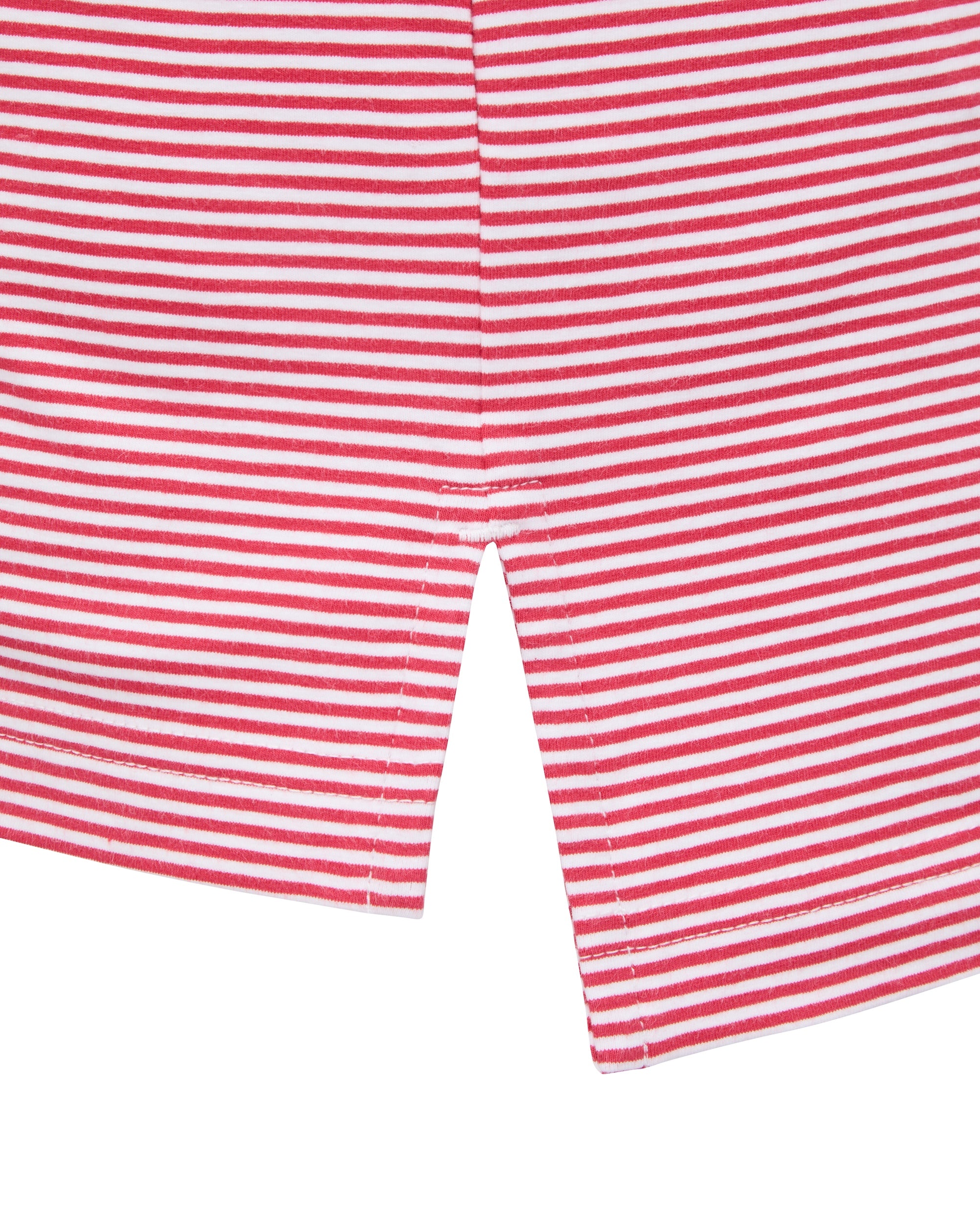 Red & White Stripe Golf Polo